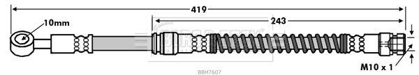 BORG & BECK Bremžu šļūtene BBH7607